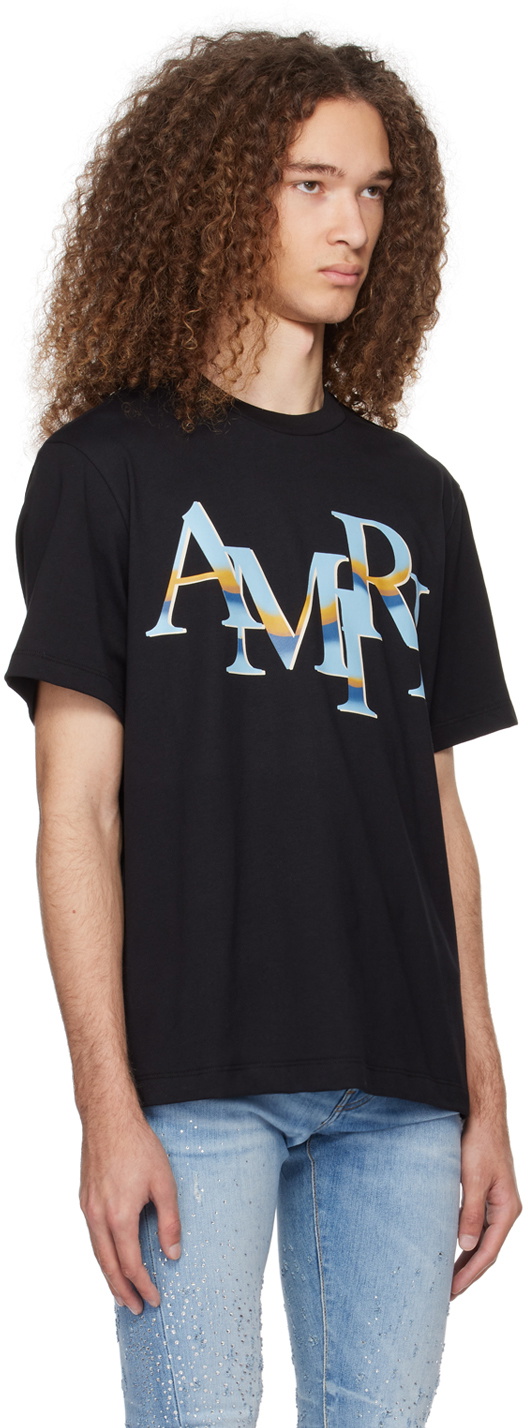 AMIRI Black Staggered Chrome T-Shirt Amiri