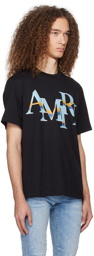 AMIRI Black Staggered Chrome T-Shirt