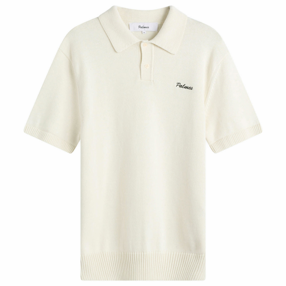 Palmes Men's Cotton Knit Polo in Off-White