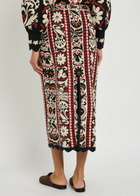 Farm Rio Jacquard Knit Midi Skirt Multicoloured