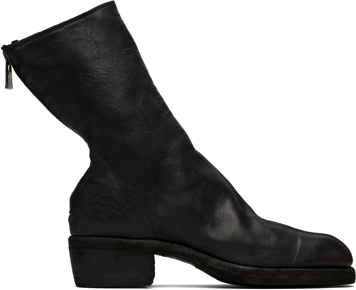 Guidi Black Back Zip Boots