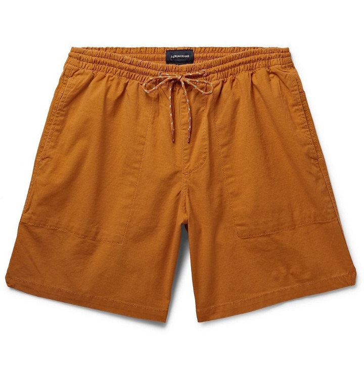 Photo: J.Crew - Cotton-Blend Ripstop Drawstring Shorts - Orange