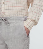 Loro Piana - Coulisse Bermuda striped wool and silk blend shorts