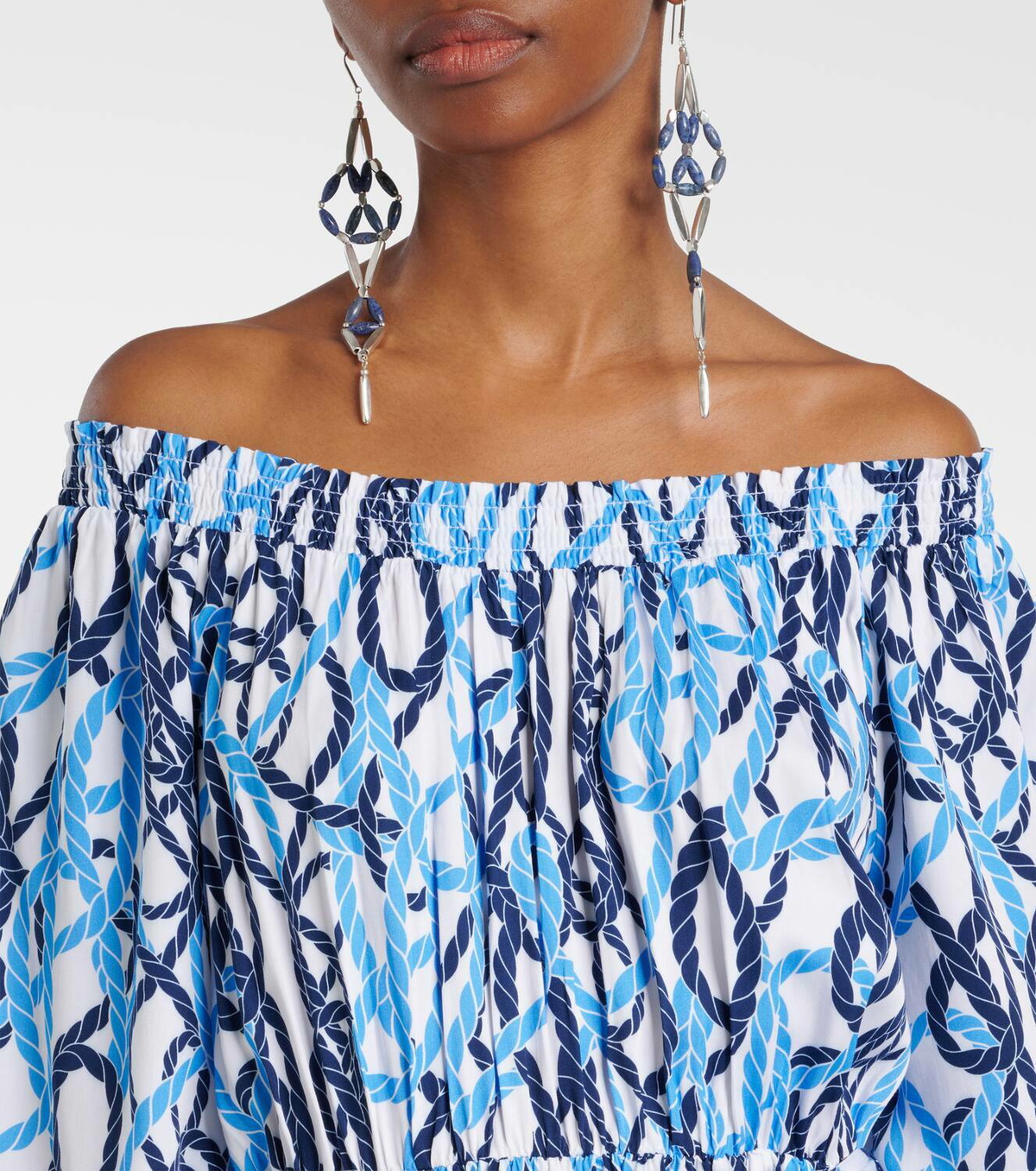 Melissa Odabash Eclipse printed off-shoulder midi dress