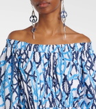 Melissa Odabash Eclipse printed off-shoulder midi dress