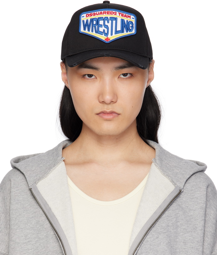 Photo: Dsquared2 Black Boxeur Baseball Cap