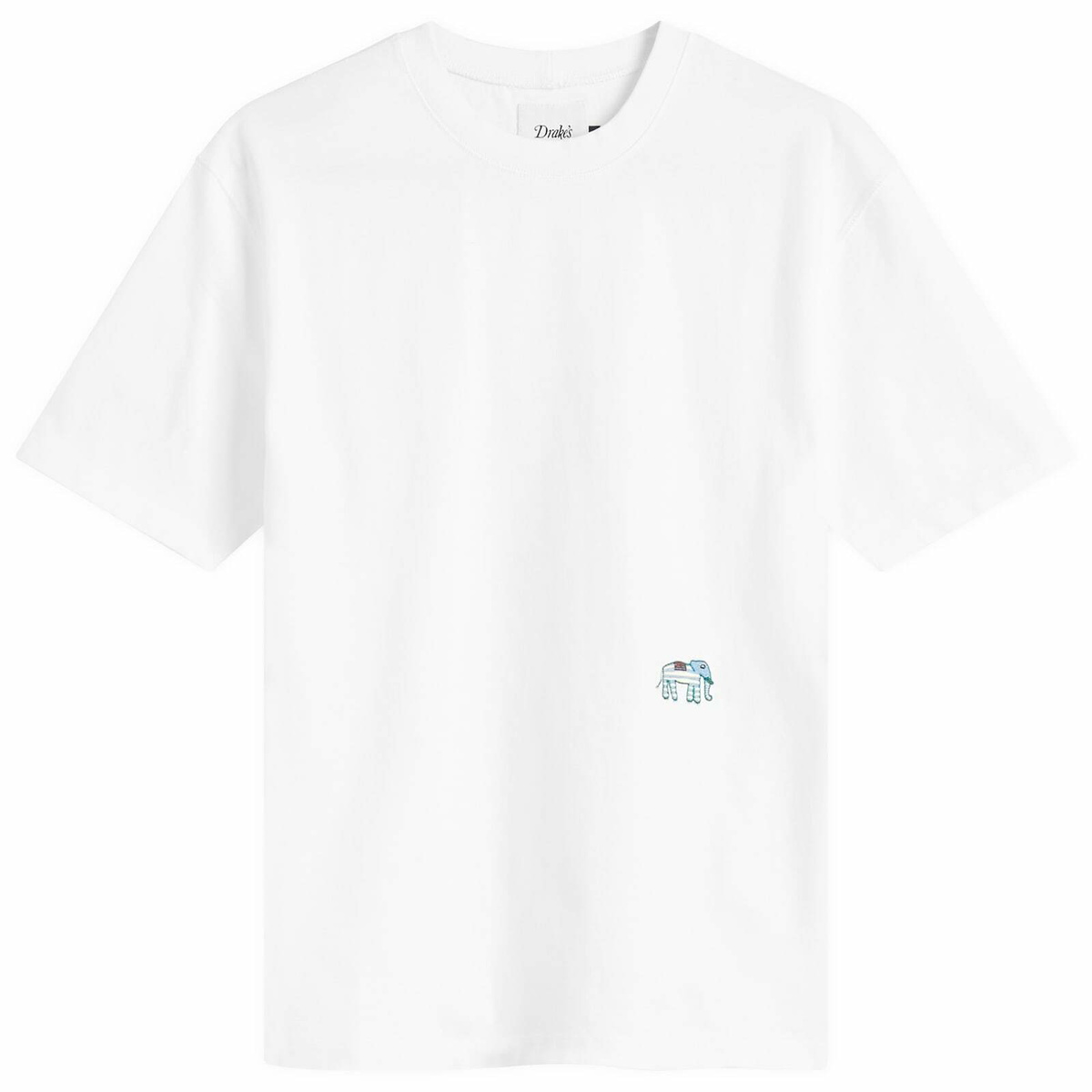 Drake's Men's Hiking T-Shirt in Antique White Drake's