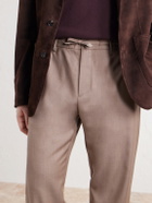 Canali - Tapered Wool-Blend Gabardine Trousers - Neutrals