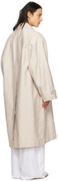 Hed Mayner Beige Buttoned Trench Coat