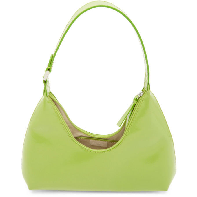 BY FAR Mini Semi Patent Bag - Lime Green