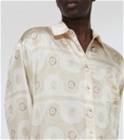 Commas Printed silk and cotton shirt