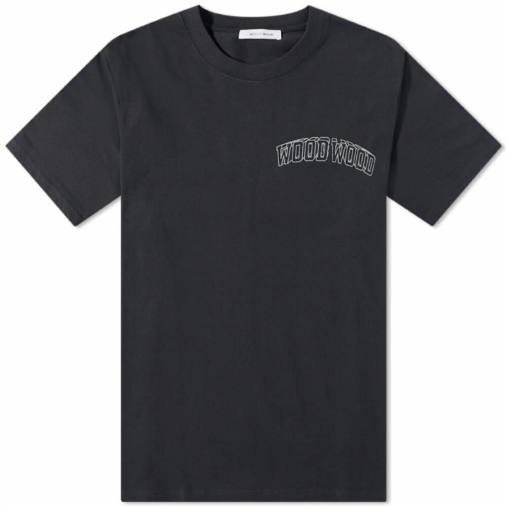 Photo: Wood Wood Men's Bobby Logo T-Shirt in Black