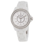 Chanel J12 Quartz Diamond White Dial Ladies Watch h6418