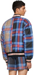 Charles Jeffrey Loverboy Black & Red Fred Perry Edition Tartan Bomber Jacket