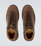 Brunello Cucinelli Suede-trimmed lace-up boots