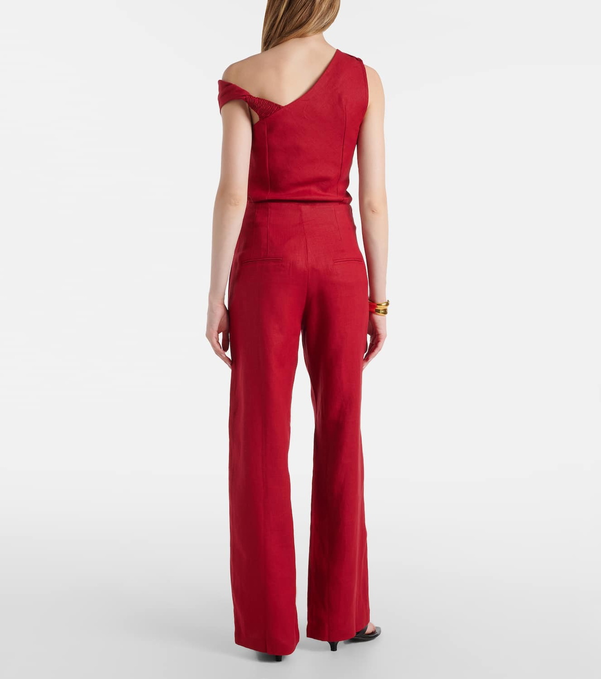 Faithfull Isabel high-rise linen straight pants