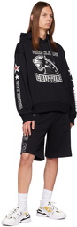 Versace Jeans Couture Black Printed Hoodie