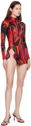 Louisa Ballou Red Spring One-Piece Swimsuit