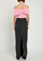 Rebecca Vallance Amaro Off-the-shoulder Taffeta Maxi Dress Black