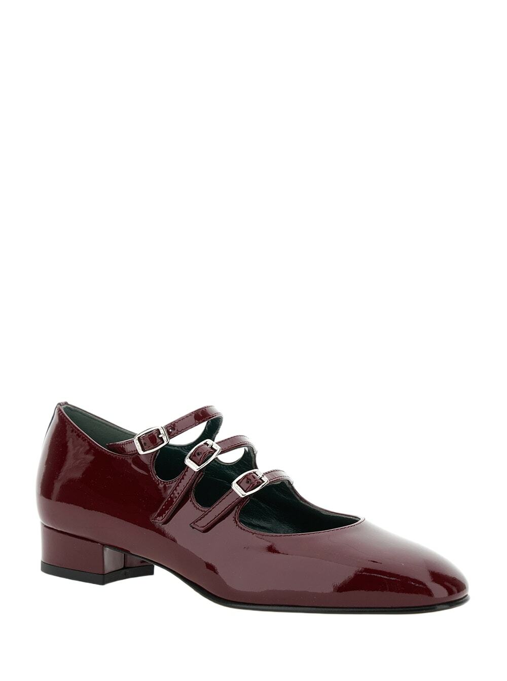 Carel ariana Bordeaux Pumps With Buckle Strap Closure In Patent Leather Woman