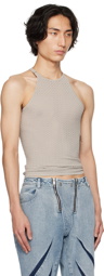 Dion Lee Taupe Serpent Tank Top