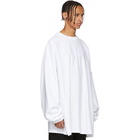 Vetements White Inside Out Shark Sweatshirt