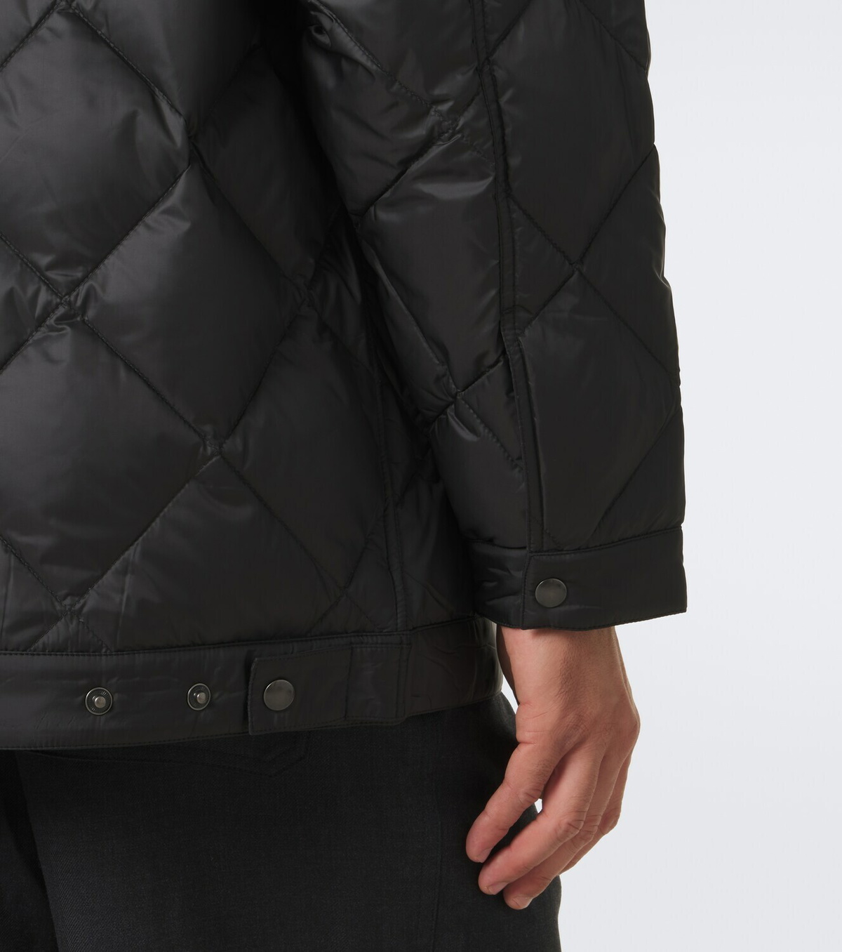 Prada Logo quilted down jacket