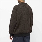 MHL by Margaret Howell Men's MHL. by Margaret Howell Knitted Bomber Jacket Cardigan in Brown/Black