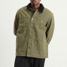 Dickies Men's Lined Canvas Chore Jacket in Military Green
