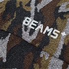 Beams Plus Men's Melange Camo Sock in Charcoal