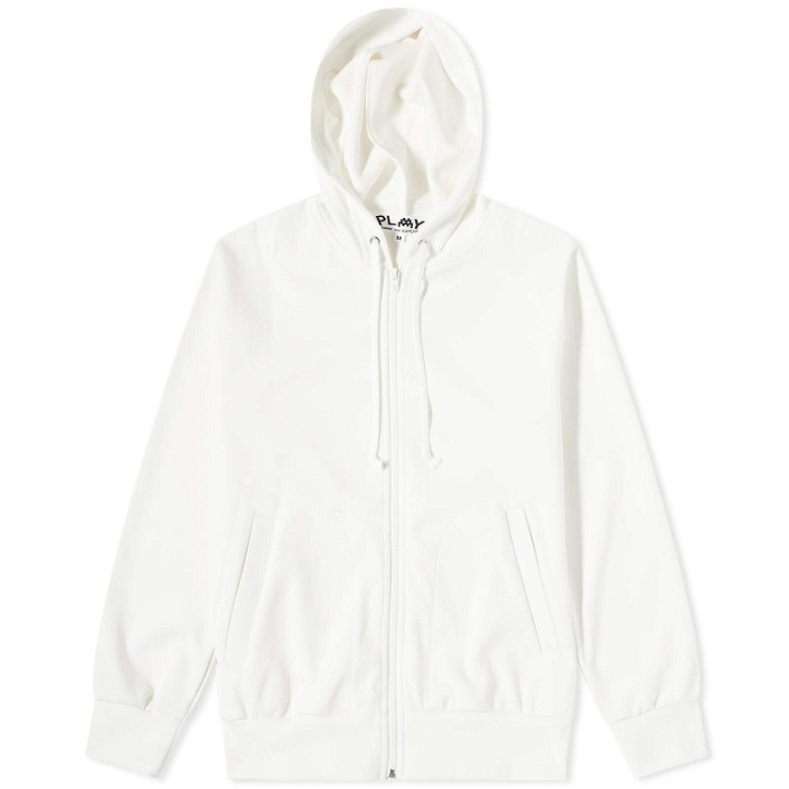 Photo: Comme des Garçons Play Men's Invader Hoody in Off White