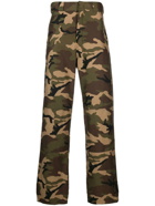 PALM ANGELS - Camouflage Print Cotton Trousers