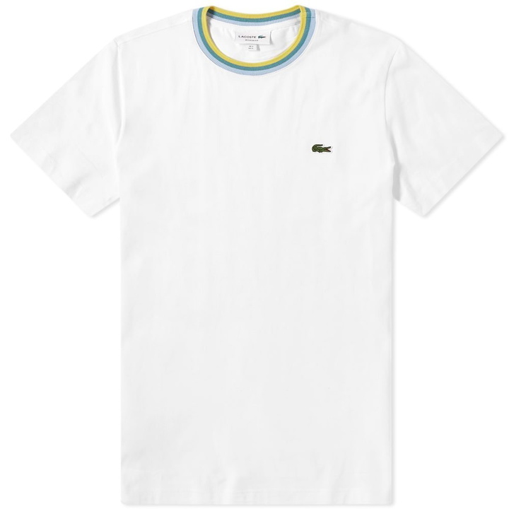 Photo: Lacoste Contrast Rib Ringer Tee