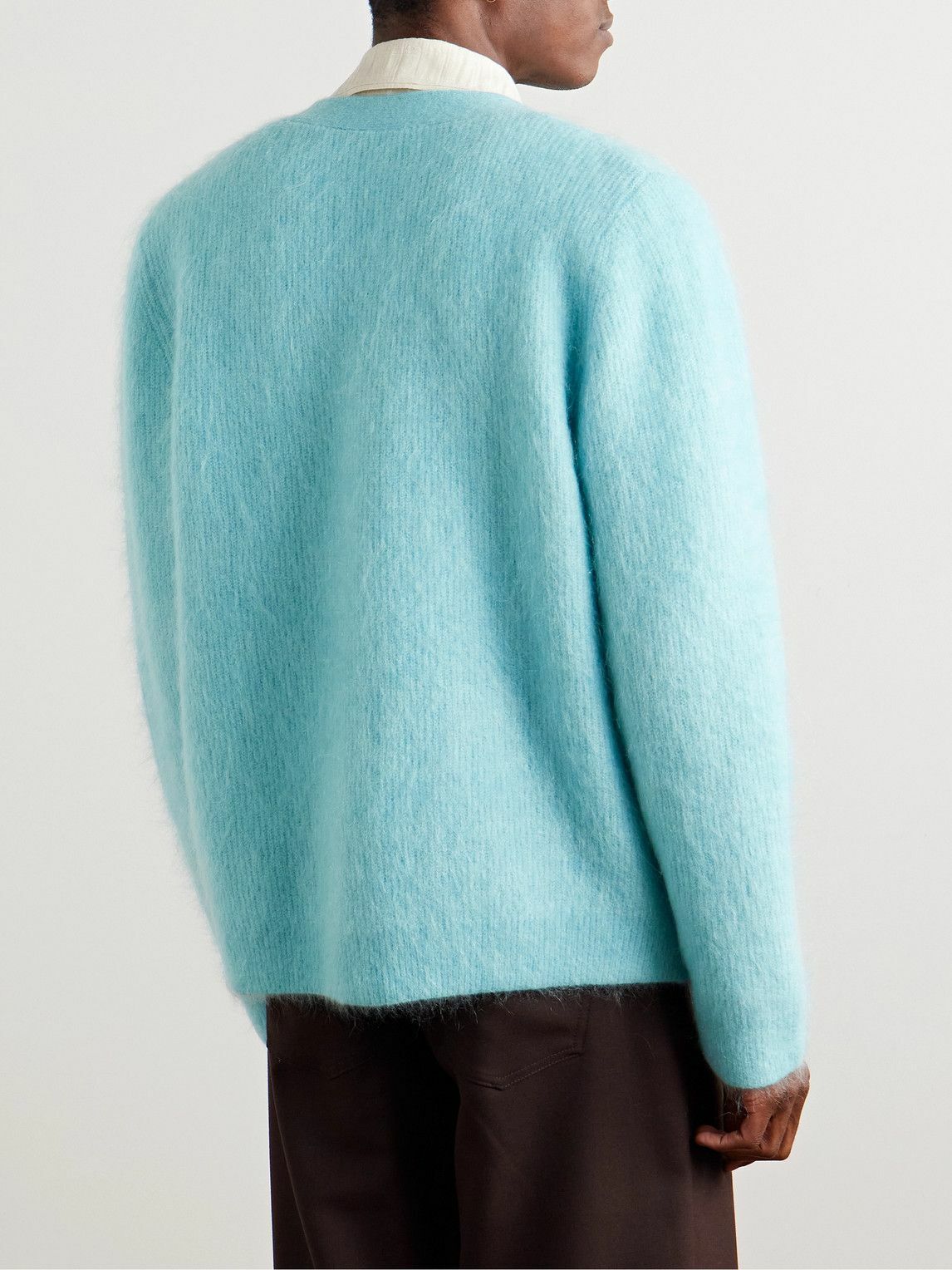 Séfr - Kaito Ribbed Mohair-Blend Cardigan - Blue