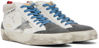 Golden Goose White & Gray Mid Star Double Quarter Sneakers