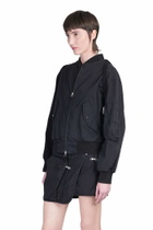 Helmut Lang Bomber Jacket In Black Cotton