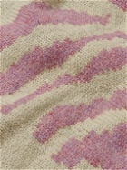 KAPITAL - 5G Intarsia Wool Sweater - Pink