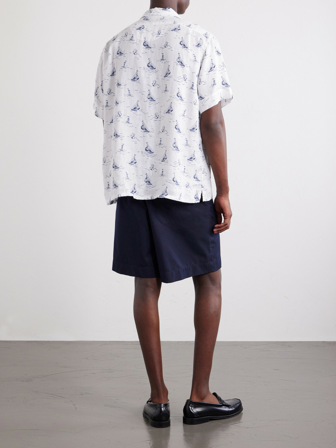 Polo Ralph Lauren - Logo-Embroidered Printed Linen Shirt - Neutrals