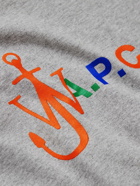 A.P.C. - JW Anderson Anchor Logo-Print Cotton-Jersey T-Shirt - Gray