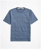 Brooks Brothers Men's Cotton Thin Stripe T-Shirt | Blue