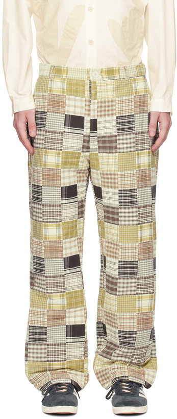 Photo: XENIA TELUNTS Brown Patchwork Trousers
