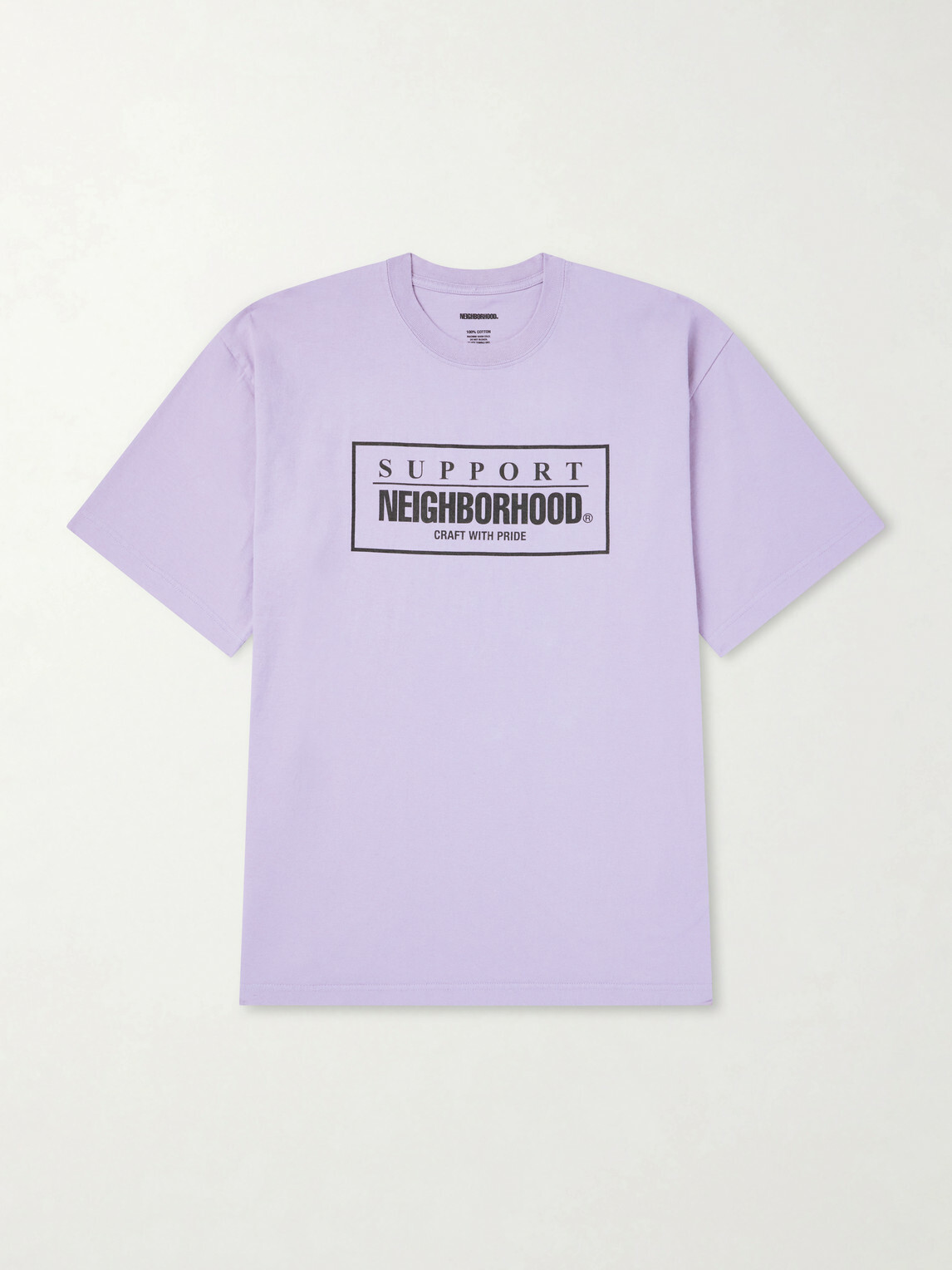 Neighborhood - Logo-Print Cotton-Jersey T-Shirt - Purple