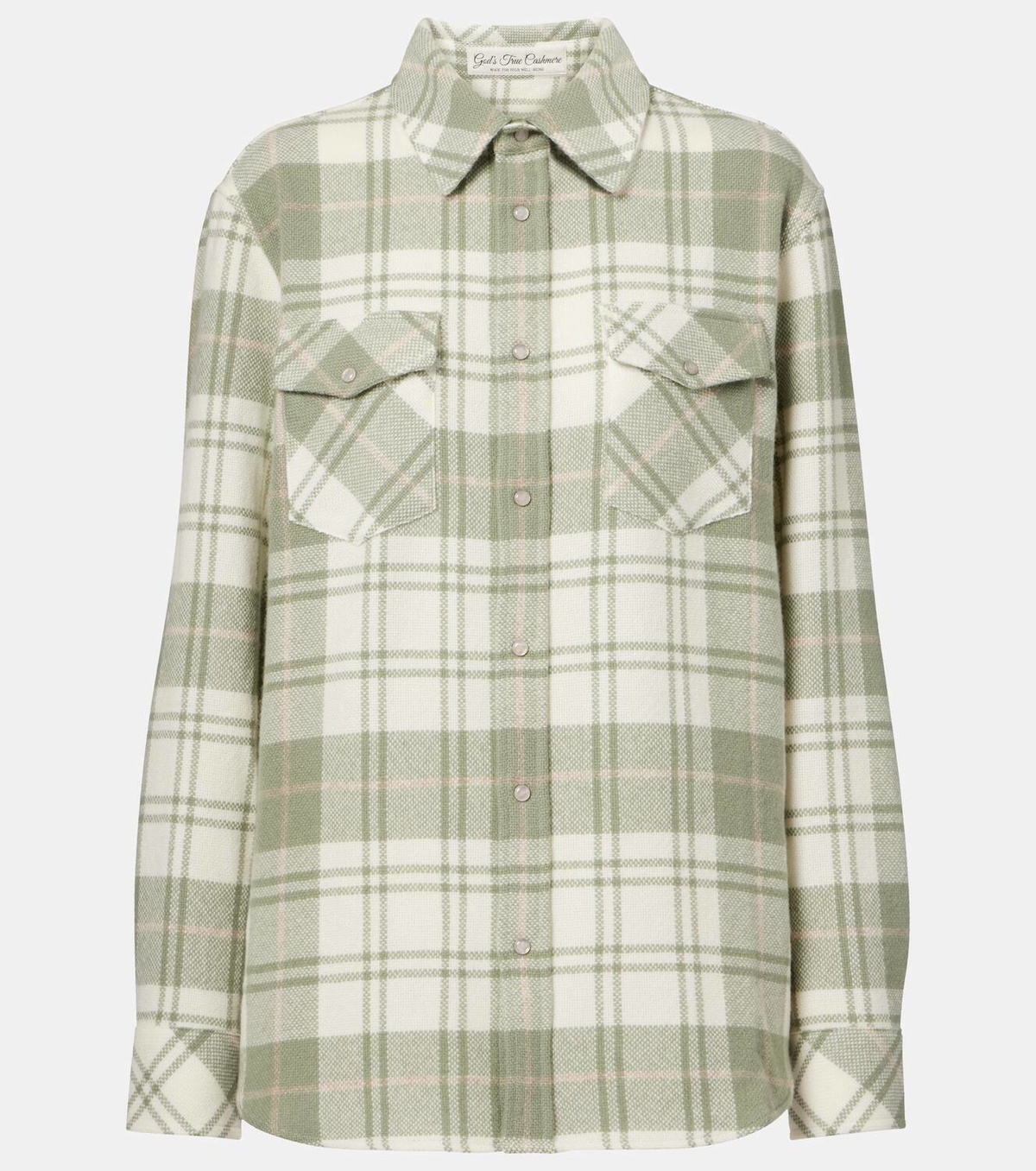 God's True Cashmere Tartan cashmere shirt