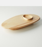 Serax Dune wooden platter and bowl by Kelly Wearstler