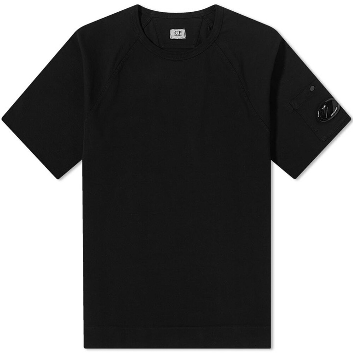 Photo: C.P. Company Men's Arm Lens Raglan T-Shirt in Black