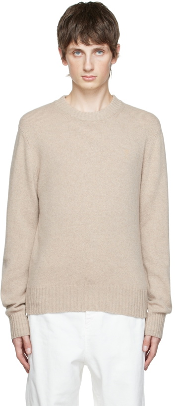 Photo: AMI Paris Beige Ami de Cœur sweater