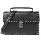 Valentino - Valentino Garavani Medium Rockstud Leather Messenger Bag - Black