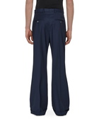 Loose Bootcut Pinstripe Trousers