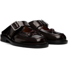 Marni Burgundy Bambi Buckle Slip-on Loafers