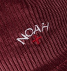 Noah - Logo-Embroidered Cotton-Corduroy Baseball Cap - Burgundy